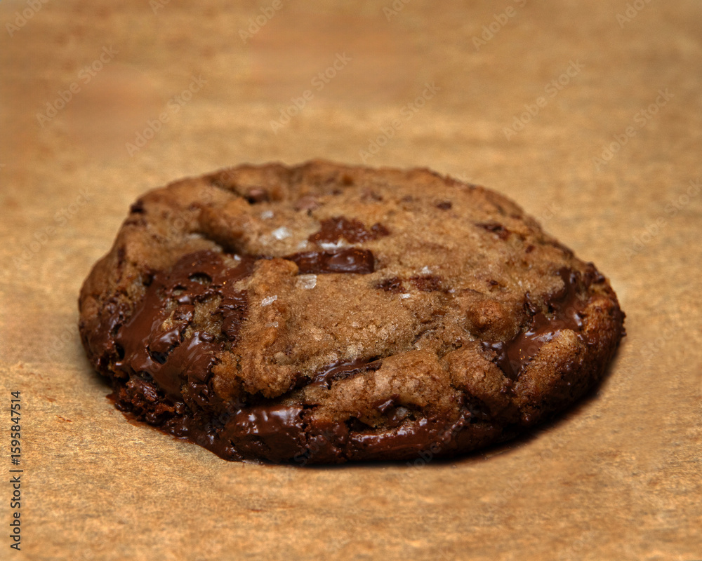 Fototapeta premium Salted Chocolate Chip Cookie on wax paper