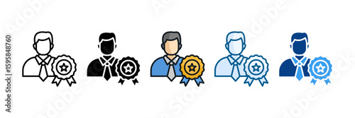 Professional Success Icon Set Multiple Style Collection