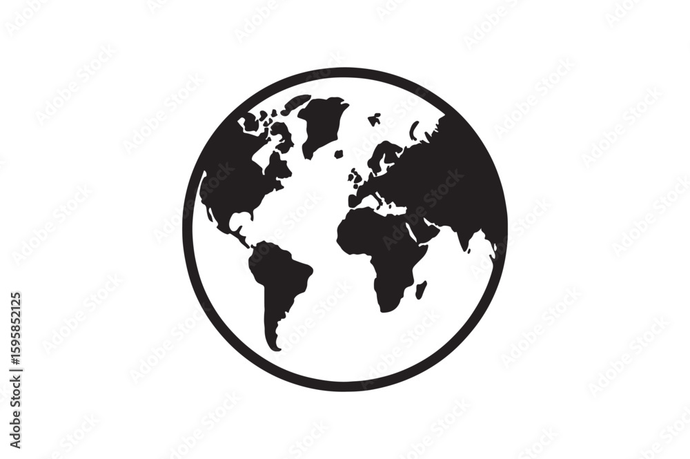 Fototapeta premium Globe with Commonwealth nations silhouette vector art illustration on white background