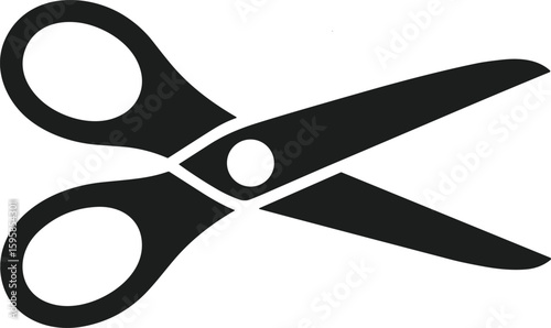 Silhouette of Scissors – Bold Minimal Vector Design for Craft and Office Use