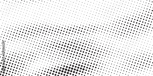 Black Dotted Texture on White Background . Modern Vector Art . Old Paper Effect with Comic Texture . Abstract Wall Design . Grunge Comic Texture Overlay	