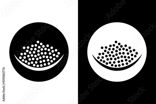 Mustard Seeds Line Vector. Simple Farm and Organic Ingredient Icon Design