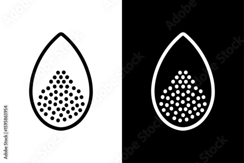 Thin Line Mustard Seeds Icon. Editable Stroke Agriculture Illustration