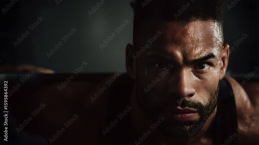 Obraz premium A man performing an intense deadlift with focused facial expression