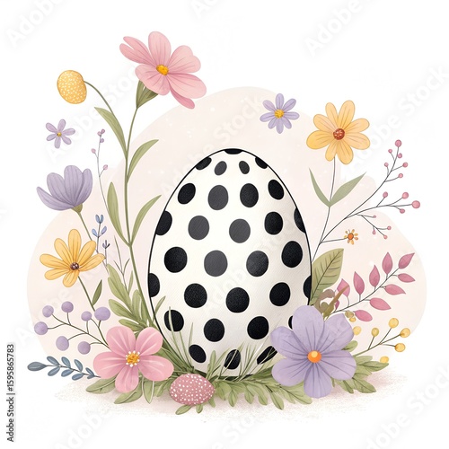 easter eggs with flowers