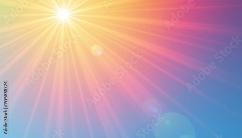 Vibrant Colorful Gradient Sunburst, Abstract Design, Bright Atmosphere, Digital Artwork, Inspirational Concept