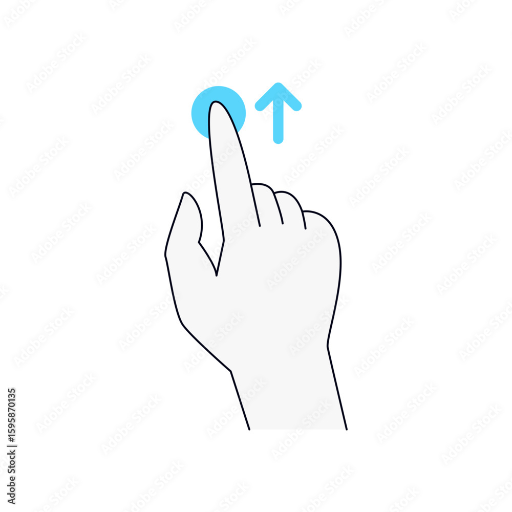 Obraz premium Touch Gestures Illustrations