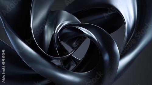 Abstract Black Swirling Design