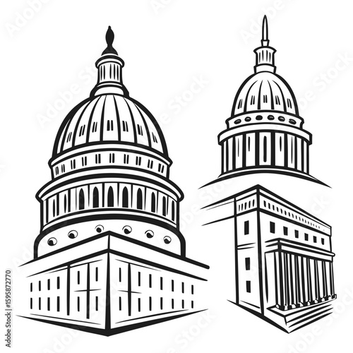Capitol Building Domes and Columns architecture government