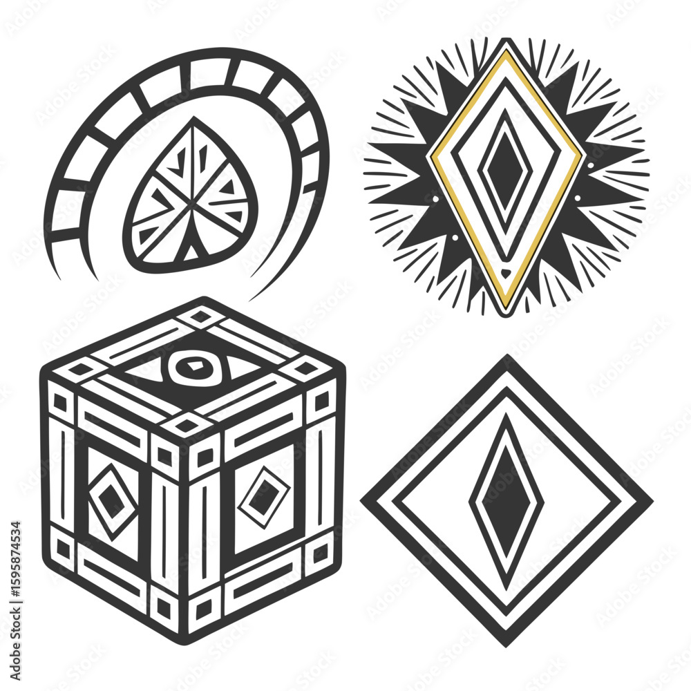 Geometric Abstract Symbols graphic Geometric Abstract Symbols graphic