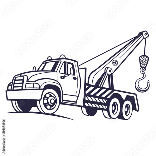Tow Truck with Hook crane vehicle