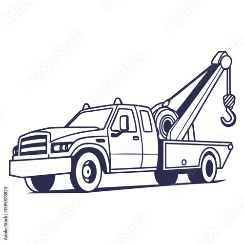Tow Truck with Hook towing vehicle