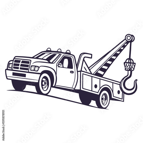 Tow Truck with Hook vehicle mechanical
