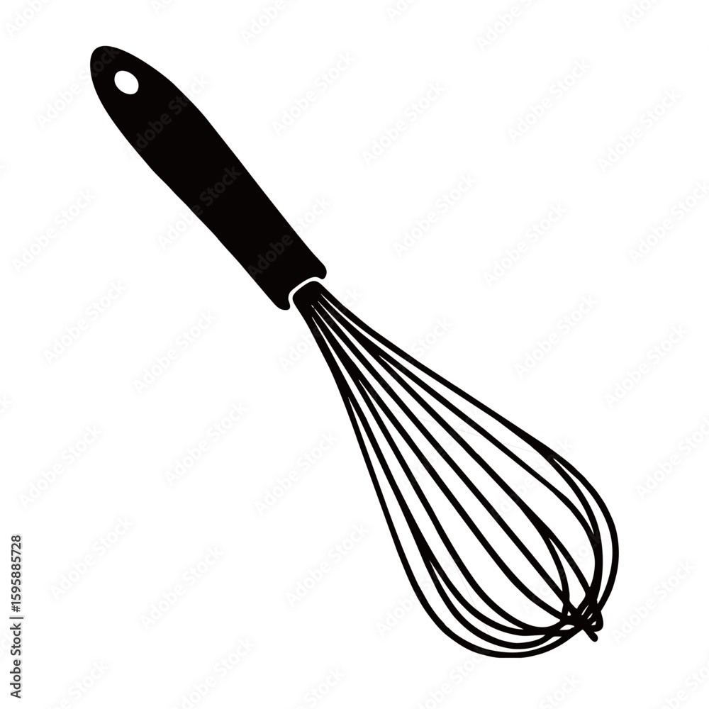 Fototapeta premium silhouette image of a whisk with a transparent background