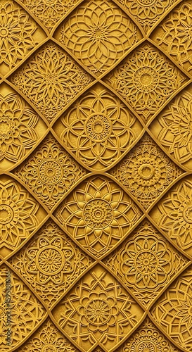 Intricate patterns of golden yellow textures enhance backgrounds and decorations with elegance