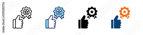 Excellence All In One Icon Multi Styles Vector Set