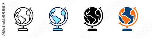 Geography All In One Icon Multi Styles Vector Set