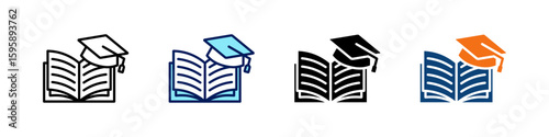 Education All In One Icon Multi Styles Vector Set