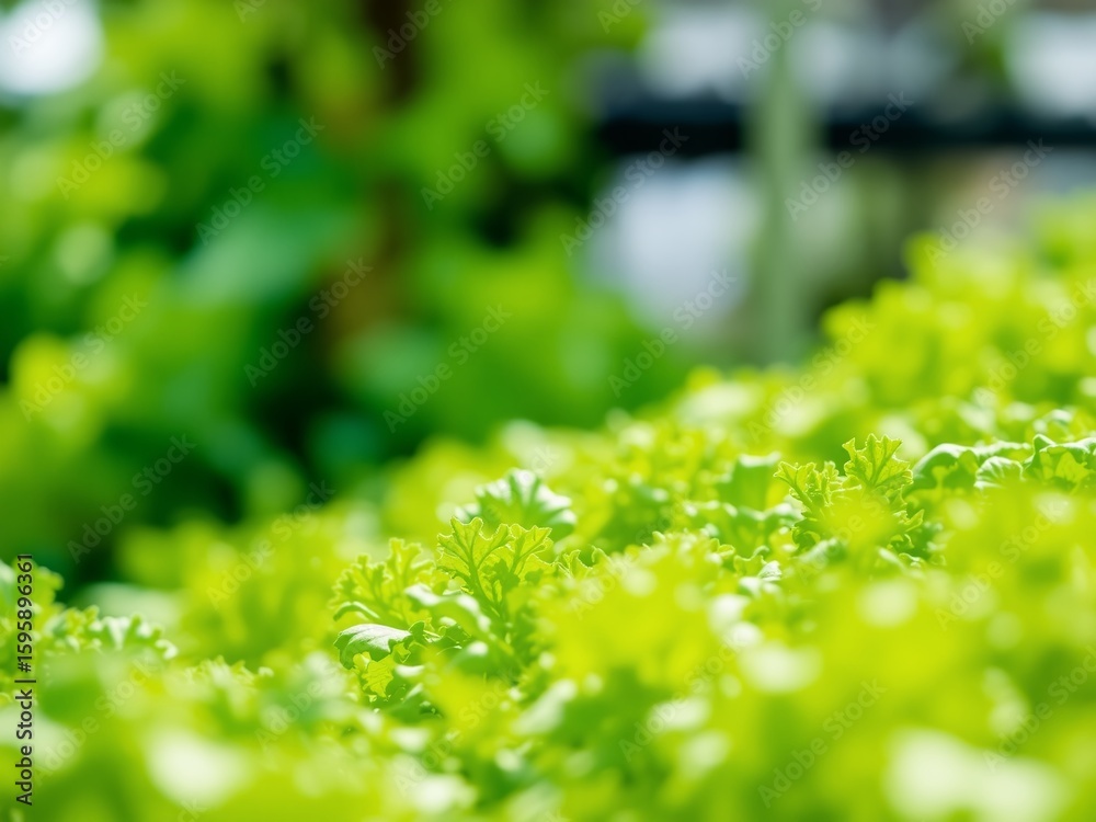 Healthy Lettuce Plants in Hydroponic System - Sustainable Farming Healthy Lettuce Plants in Hydroponic System - Sustainable Farming