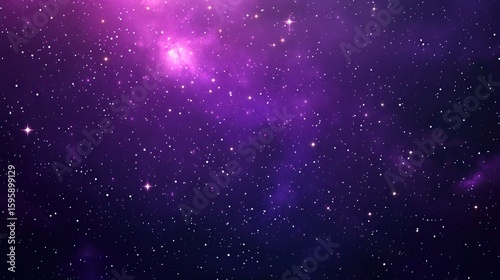 ​​A cosmic expanse of deep purple, glittering with stardust and glowing nebulae. A realistic galaxy backdrop featuring the Milky Way and distant planets.​