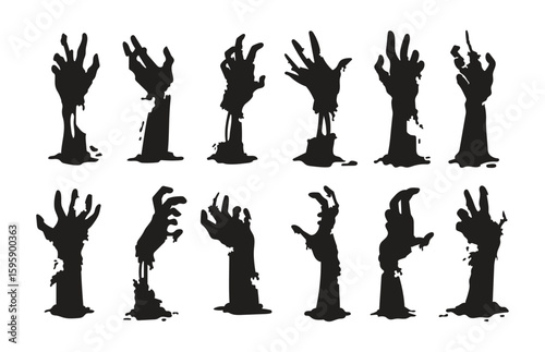 Hand zombie illustration vector silhouette