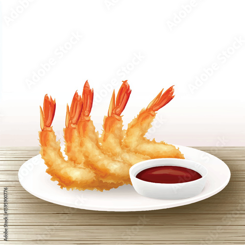a tempura shrimp