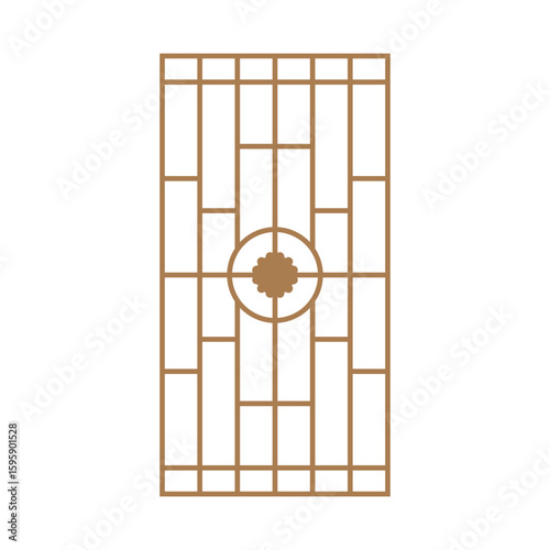 vector illustration of a closed door