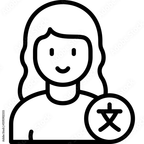 female translator icon