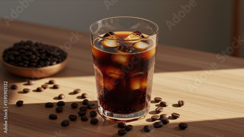 Iced Coffee with Beans