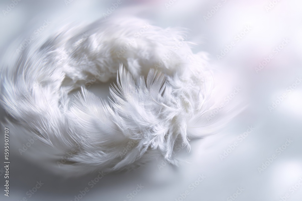 Obraz premium Abstract Fluffy White Material Design