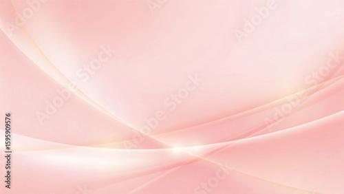 Light pink flowing abstract waves create an elegant fabric texture design for a soft, colorful background illustration