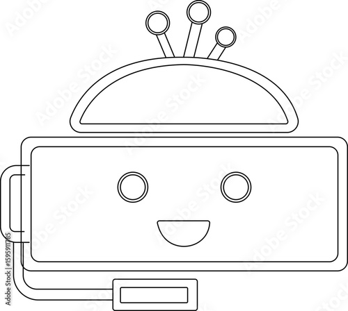 Chatbot icon.Artificial Intelligence machine Learning and chat bot.Ai chatbot icon featuring communication and translation symbols., Outline Symbol Vector Illustration.chatbot ai with a robot.