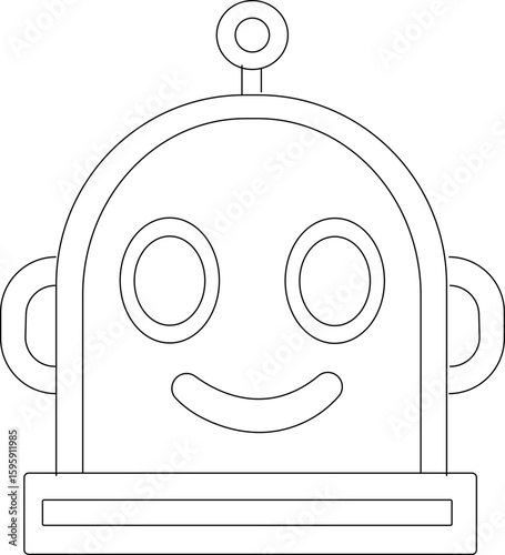 Chatbot icon.Artificial Intelligence machine Learning and chat bot.Ai chatbot icon featuring communication and translation symbols., Outline Symbol Vector Illustration.chatbot ai with a robot.