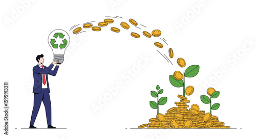 Successful investment in renewable energy leads to financial growth and sustainable development for businesses worldwide
