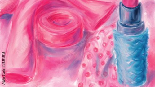 Abstract background with colorful swirling bubbles, smoke, and flowing light patterns in blue, pink, and purple hues