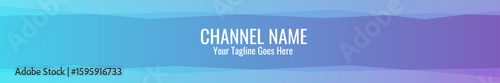 Blank Sleek modern YouTube banner Template Blue Gradient Color combination