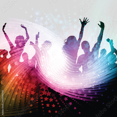 Party crowd background