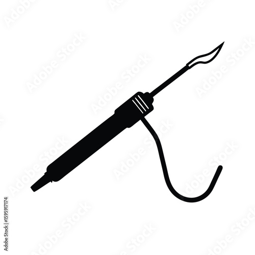 soldering iron on a white background