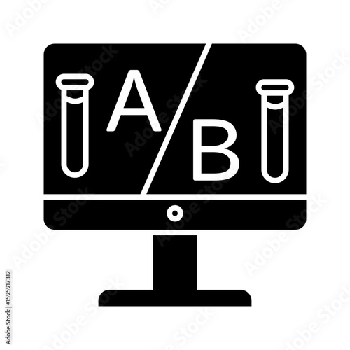 AB testing glyph icon