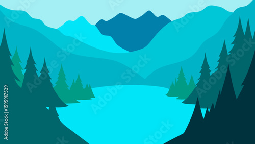 hidden turquoise lake valley surrounded forest