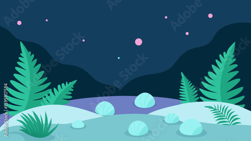 magical shoreline glowing ferns smooth