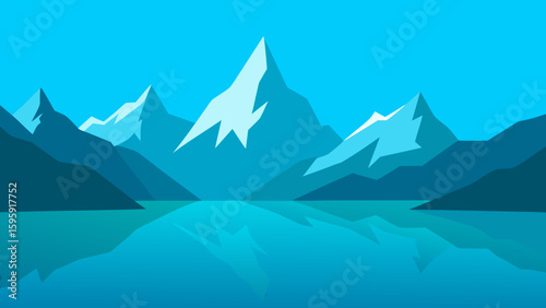 calm turquoise lake reflecting dramatic mountains
