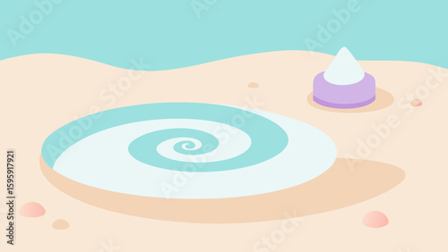 miniature magical beach pastel foam topaz