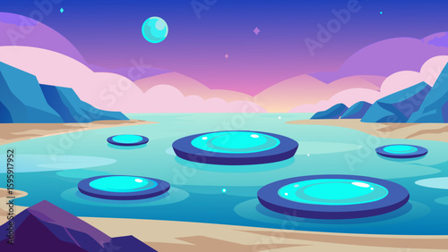 mystic tide pools opal stones reflection