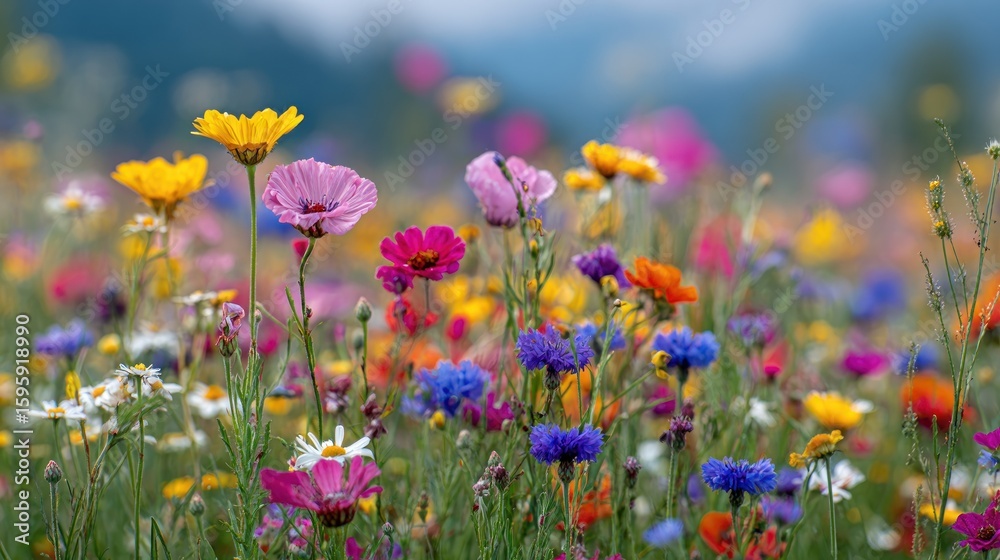 Vibrant wildflowers in a meadow (1) Vibrant wildflowers in a meadow (1)