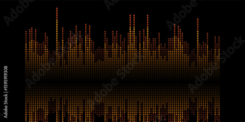 abstract soundwaves banner design 2509
