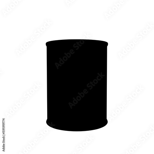 Canned soup silhouette on a white background concept of silhouette  