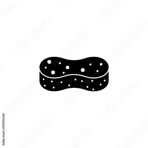 Sponge icon design in black and white for cleaning concept
