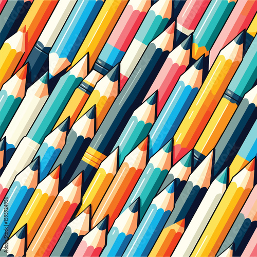 colored pencils on a white background