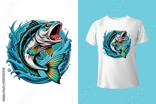Fishing t shirt design